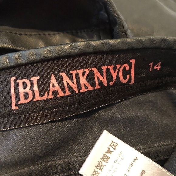 Blank NYC black Skinny faux leather girls pants size 14 - Picture 8 of 12